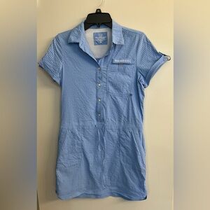 Vineyard Vines Blue Striped Performance Harbor Shirt Dress Size 00 Coastal